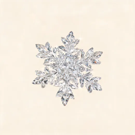 Crystal snowflake ornament